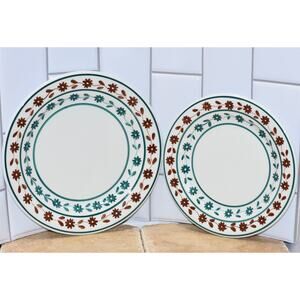 Richard Ginori MONDOVI Salad and Dinner Plate Set Floral Pattern
